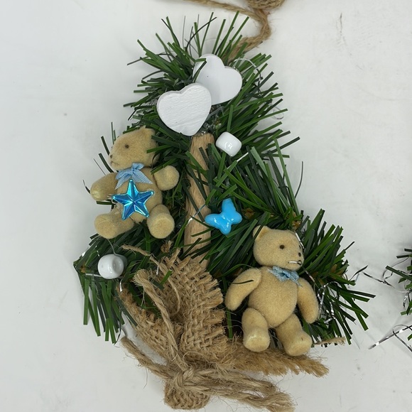 Vintage Handmade  Miniature Teddie Bears Christmas Ornaments - Lot of 6 - Picture 2 of 16